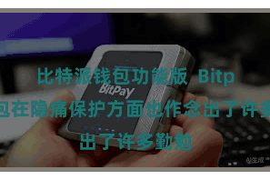 比特派钱包功能版  Bitpie钱包在隐痛保护方面也作念出了许多勤勉